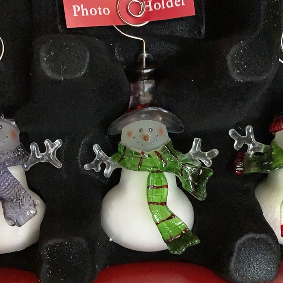 St Nicholas Square Snowman photo holders - set of 3 -original packaging - Picture 3 of 7
